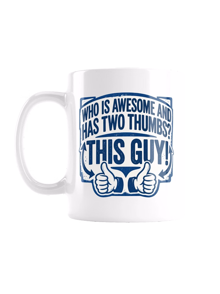 Two Thumbs This Guy - Blue Print Mug