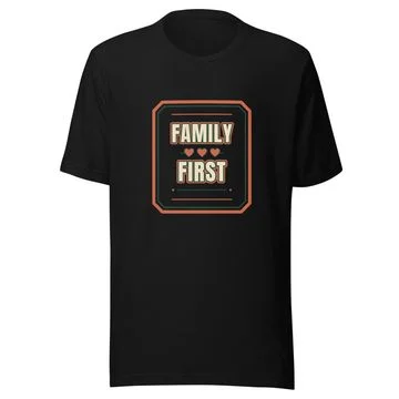 Family First Linked Hearts - Unisex T-Shirt