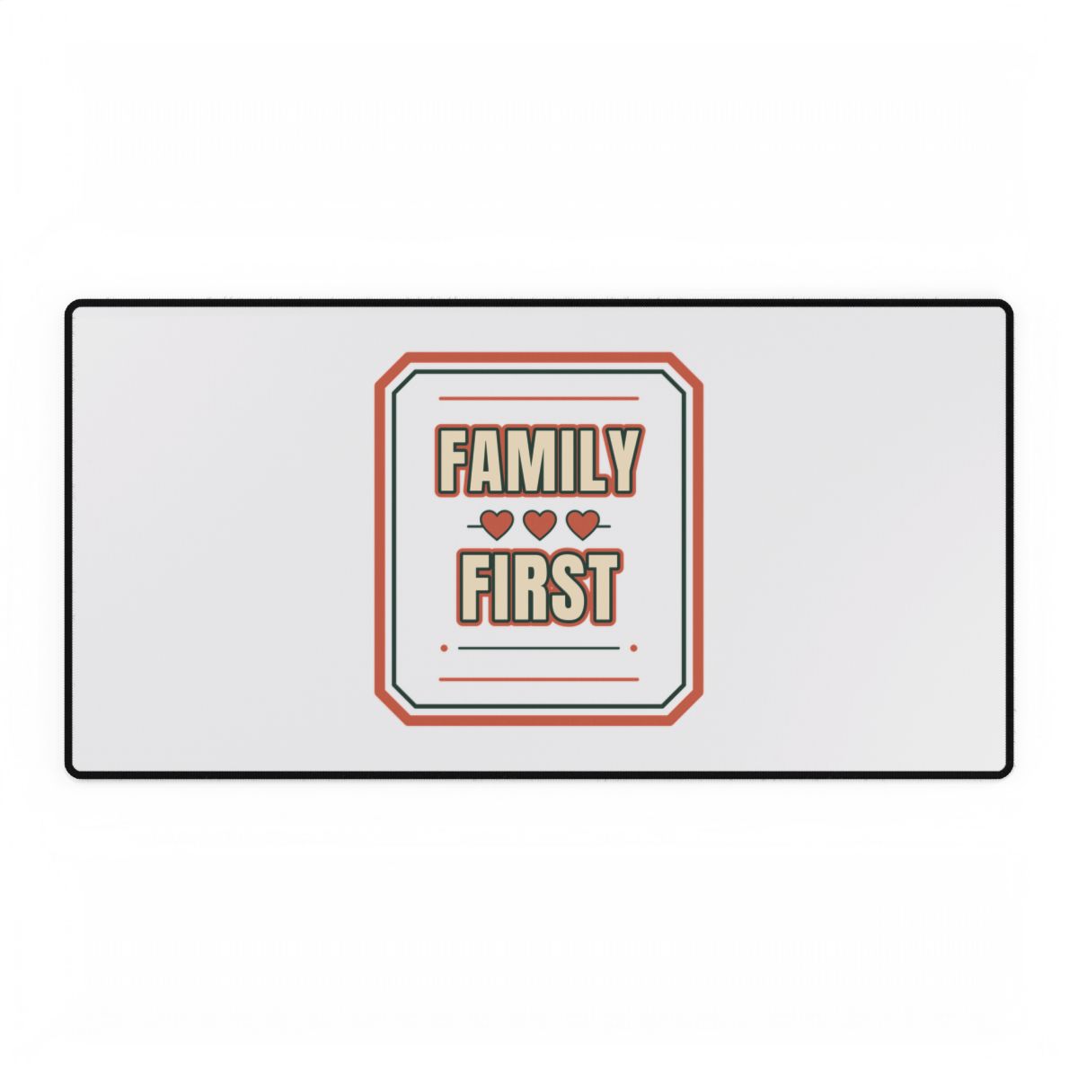 Family First Linked Hearts - Desk Mat