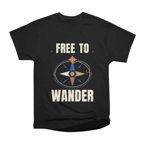 Free to Wander Compass Kite - Classic T-Shirt